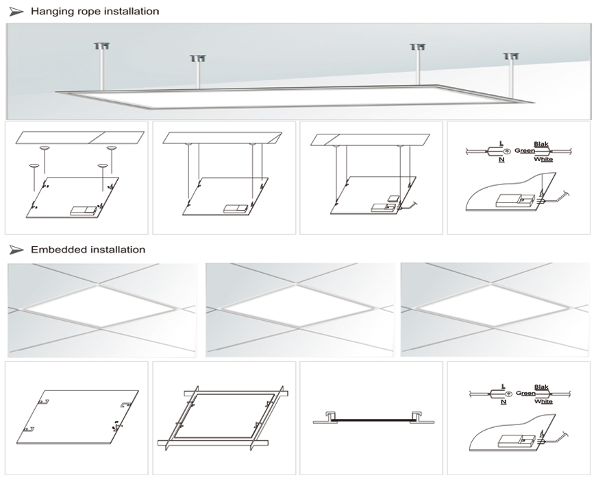 36w Square LED Panel Light Installation