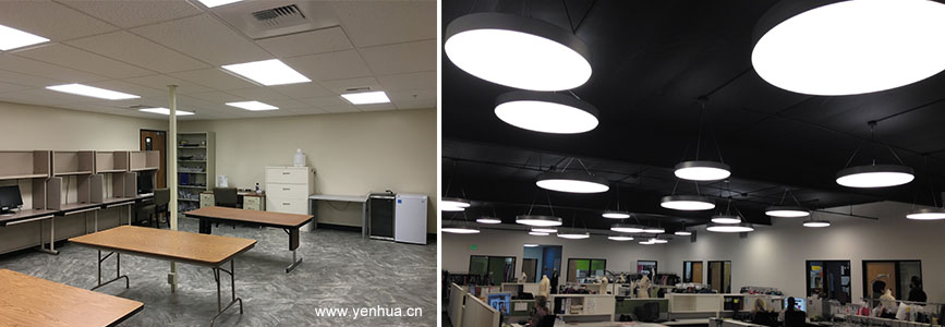Square and Round led ceiling panel light
