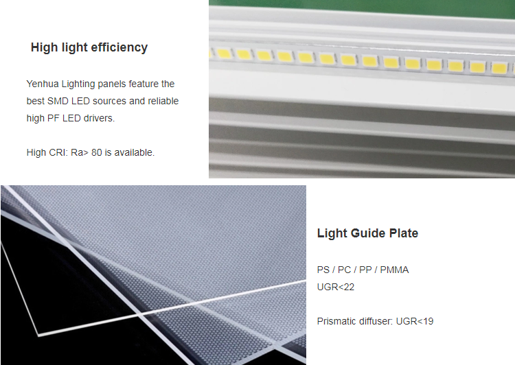  led panel light use imported and optical PMMA LGP