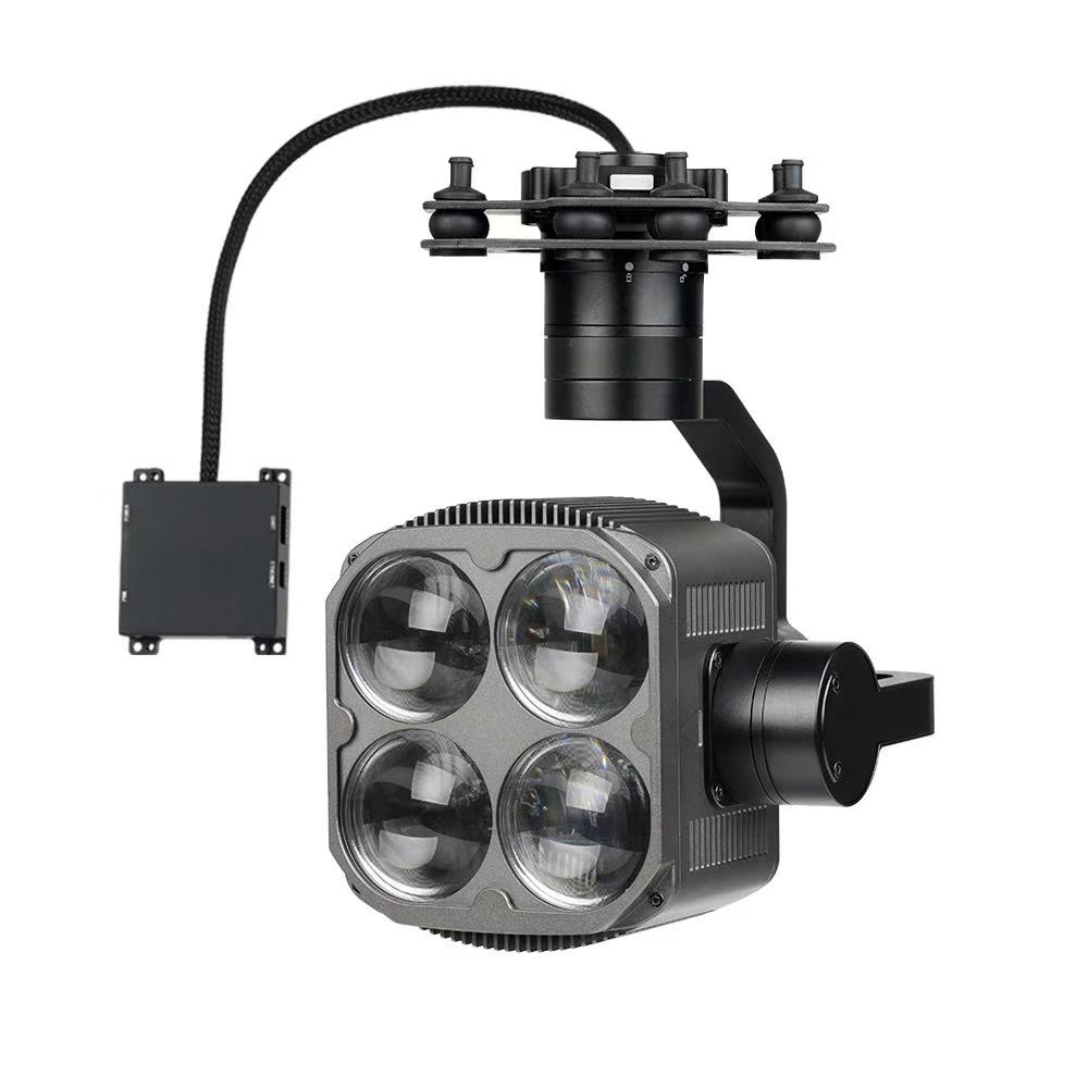 L4 Pro Drone Gimbal Searchlight | 128W High Brightness UAV LED Spotlight